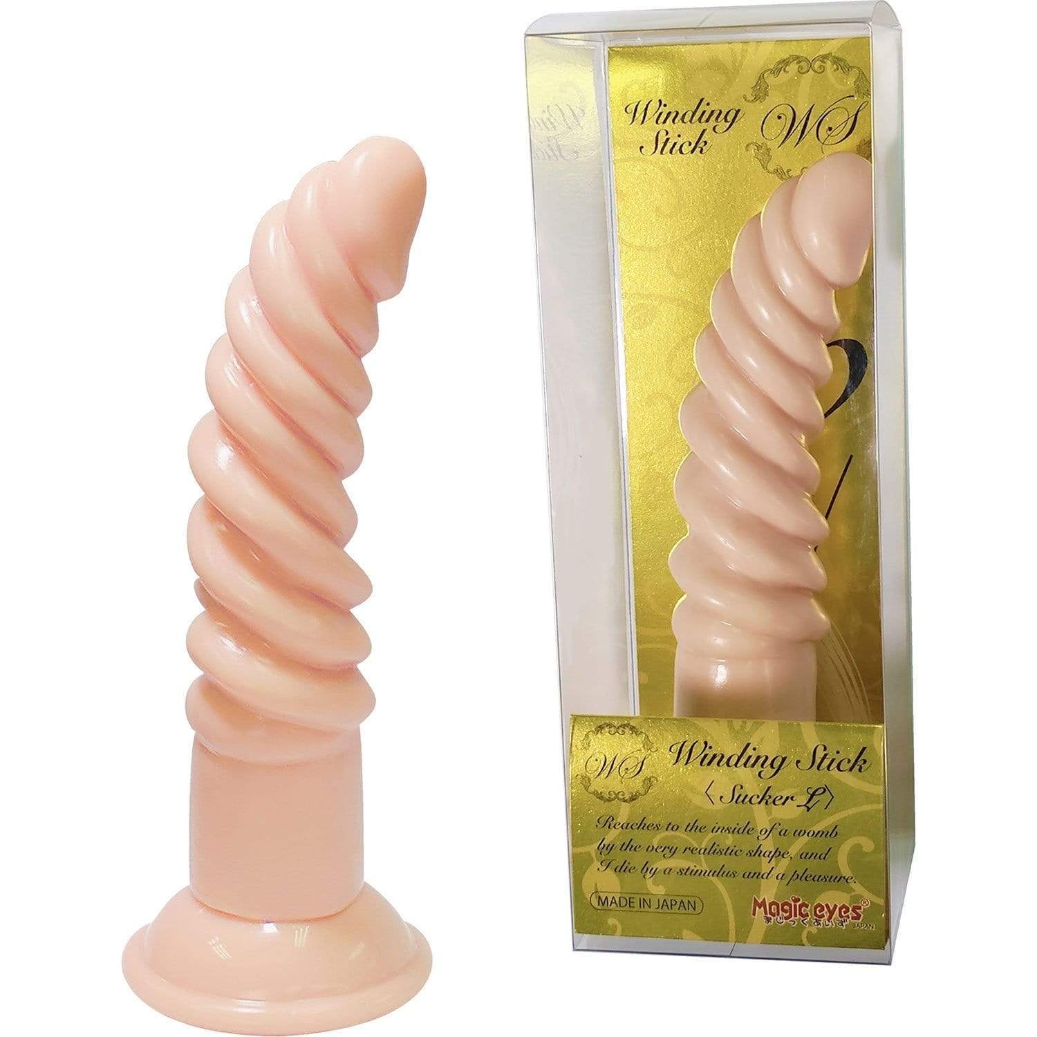 Magic Eyes - Winding Stick Sucker L Dildo (Beige) -  Non Realistic Dildo w/o suction cup (Non Vibration)  Durio.sg