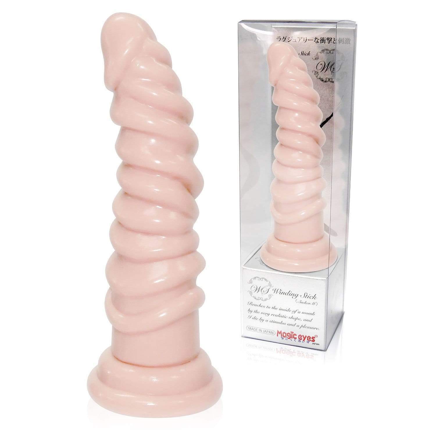 Magic Eyes - Winding Stick Sucker M Dildo (Beige) -  Non Realistic Dildo w/o suction cup (Non Vibration)  Durio.sg