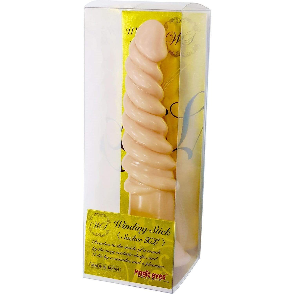 Magic Eyes - Winding Stick Sucker XL Dildo (Beige) -  Non Realistic Dildo w/o suction cup (Non Vibration)  Durio.sg