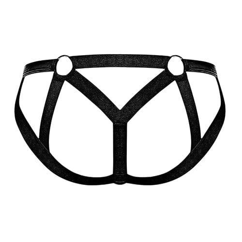 Male Power - Cage Matte Strappy Ring Jock Underwear L/XL (Black) -  Gay Pride Underwear  Durio.sg
