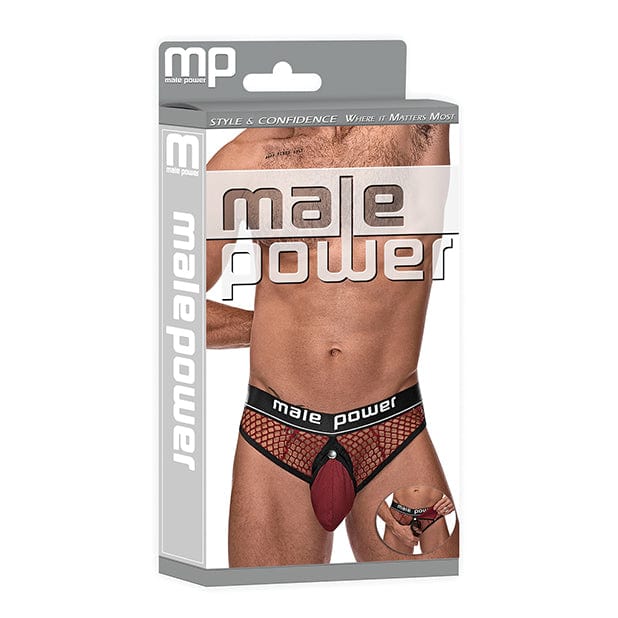 Male Power - Cock Pit Fishnet Cock Ring Thong Underwear Red L/XL (Red) -  Gay Pride Underwear  Durio.sg