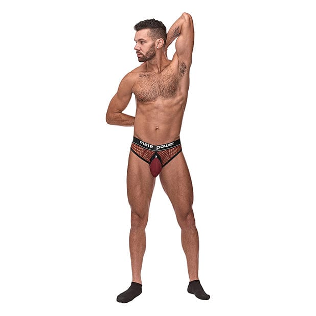 Male Power - Cock Pit Fishnet Cock Ring Thong Underwear Red S/M (Red) -  Gay Pride Underwear  Durio.sg