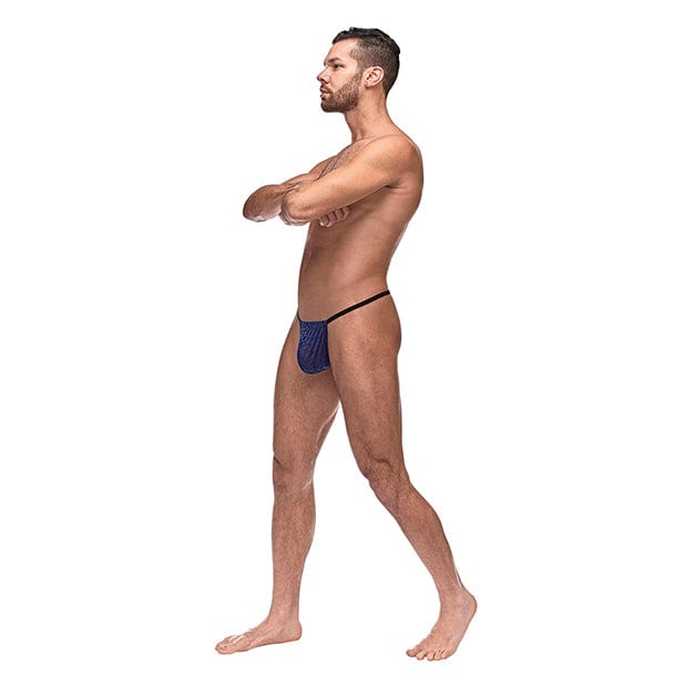 Male Power - Diamond Mesh Posing Strap Underwear O/S (Blue) -  Gay Pride Underwear  Durio.sg