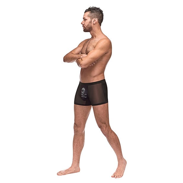 Male Power - Private Screening Micro Mesh and Modal Skull Pouch Short Underwear L (Black) -  Gay Pride Underwear  Durio.sg