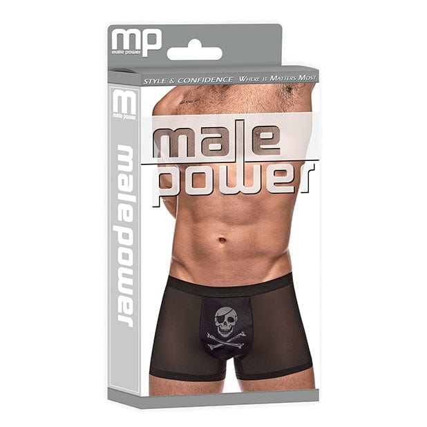 Male Power - Private Screening Micro Mesh and Modal Skull Pouch Short Underwear S (Black) -  Gay Pride Underwear  Durio.sg