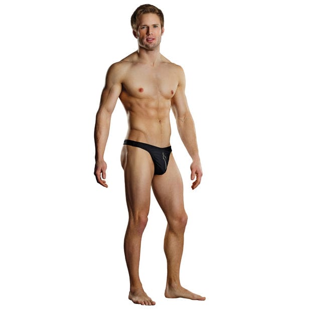 Male Power - Zipper Thong Underwear L/XL (Black) -  Gay Pride Underwear  Durio.sg