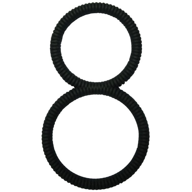 Malesation - Figure 8 Cock Ring (Black) -  Silicone Cock Ring (Non Vibration)  Durio.sg