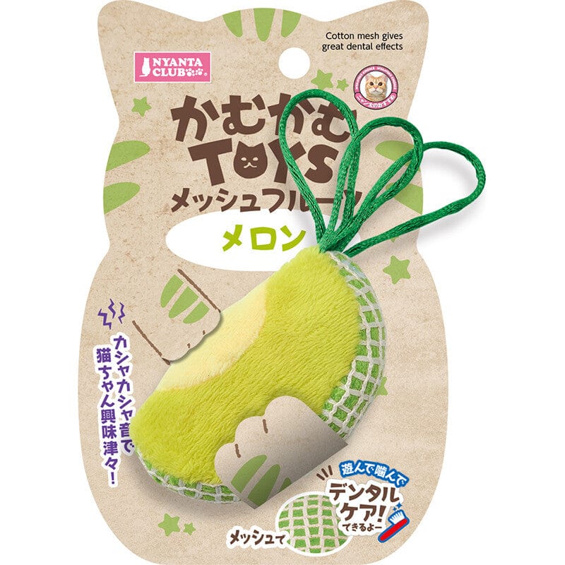 Marukan - Kamu Kamu Dental Care Mesh Fruit Melon Cat Stuffed Toys (Green) -  Cat Toys  Durio.sg