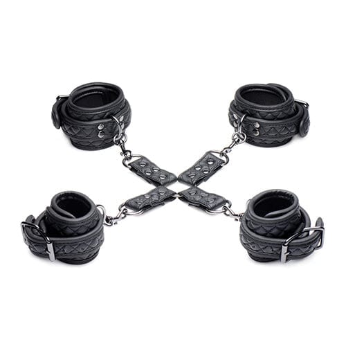 Master Series - Concede Wrist and Ankle Restraint Set with Bonus Hog Tie BDSM (Black) -  Hand/Leg Cuffs  Durio.sg