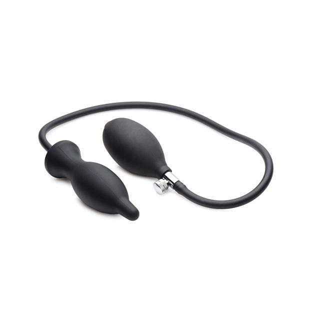 Master Series - Dark Inflator Inflatable Silicone Anal Plug (Black) -  Expandable Anal Plug (Non Vibration)  Durio.sg