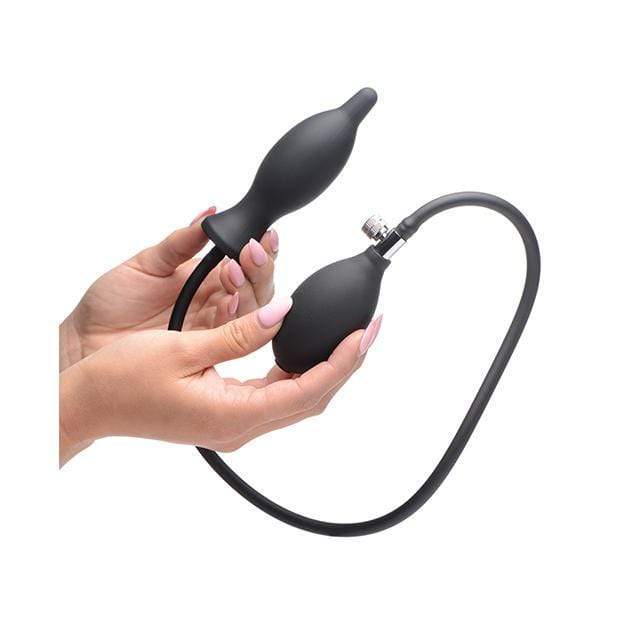 Master Series - Dark Inflator Inflatable Silicone Anal Plug (Black) -  Expandable Anal Plug (Non Vibration)  Durio.sg