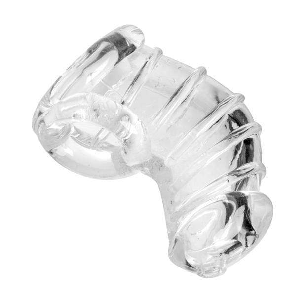 Master Series - Detained Soft Body Chastity Cage (Clear) -  Rubber Cock Cage (Non Vibration)  Durio.sg