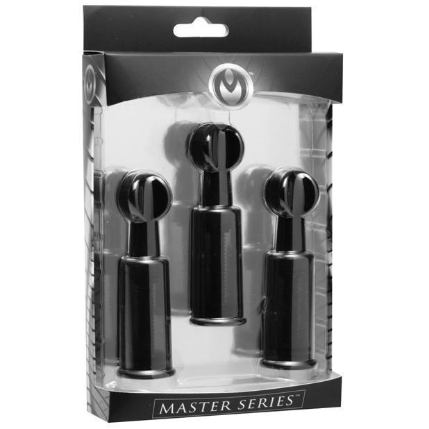 Master Series - Fusion Triple Suckers (Black) -  Nipple Pumps (Non Vibration)  Durio.sg