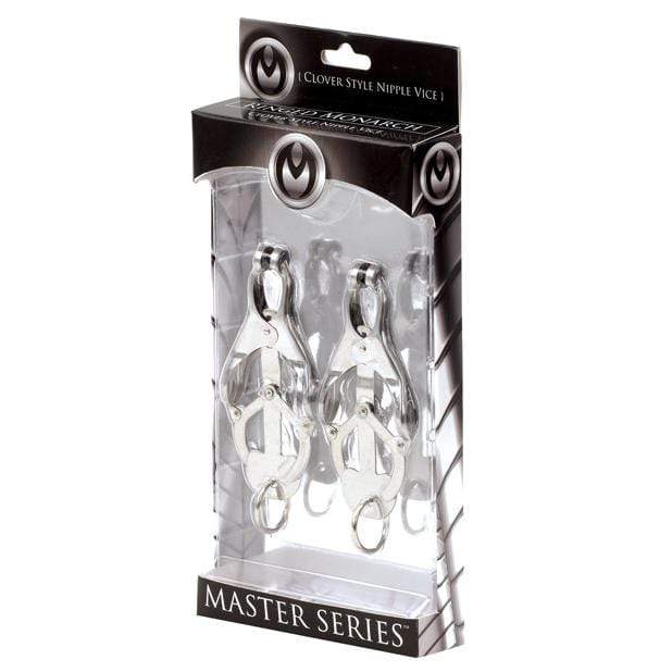 Master Series - Ringed Monarch Nipple Vice Clamps (Silver) -  Nipple Clamps (Non Vibration)  Durio.sg
