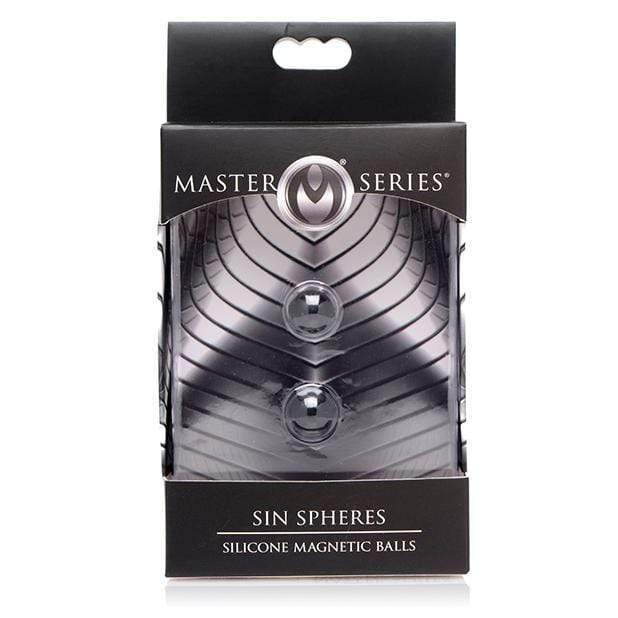 Master Series - Sin Spheres Silicone Magnetic Balls (Black) -  Nipple Clamps (Non Vibration)  Durio.sg