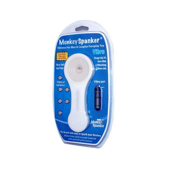 Monkey Spanker - Vibro Masturbator (White) -  Masturbator Soft Stroker (Vibration) Non Rechargeable  Durio.sg