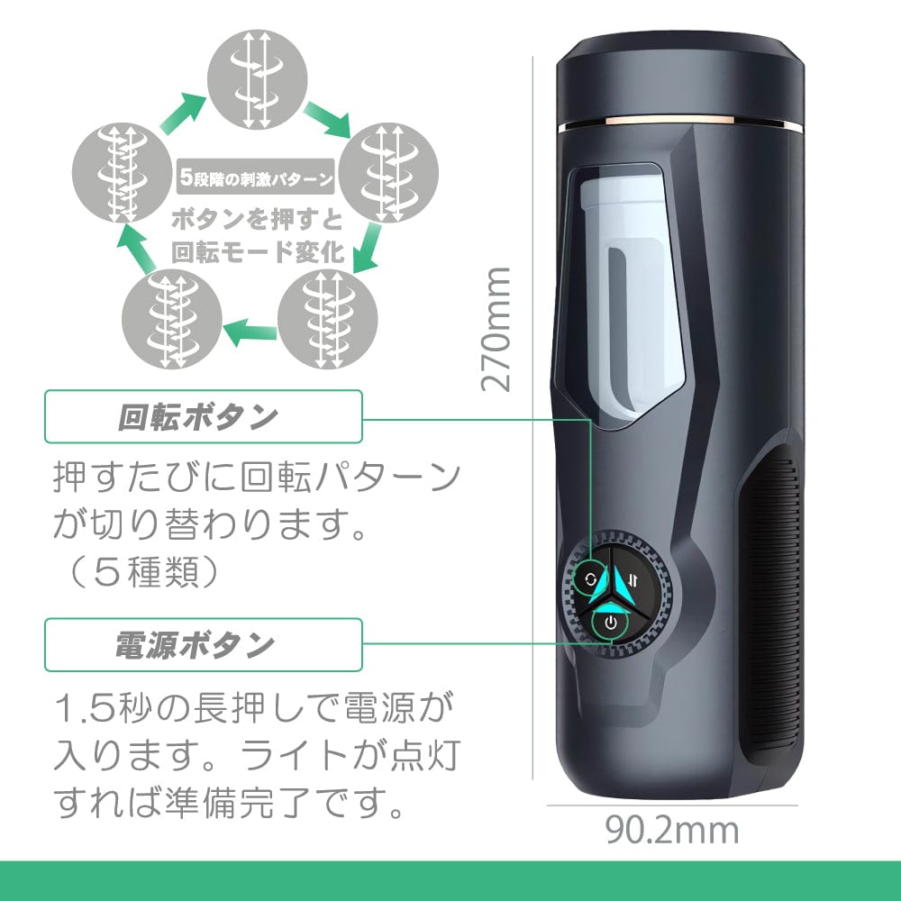 Motlab - RORA Rotate Operate Revel Action Automatic Stroker Masturbator (Black) -  Masturbator Soft Stroker (Vibration) Rechargeable  Durio.sg