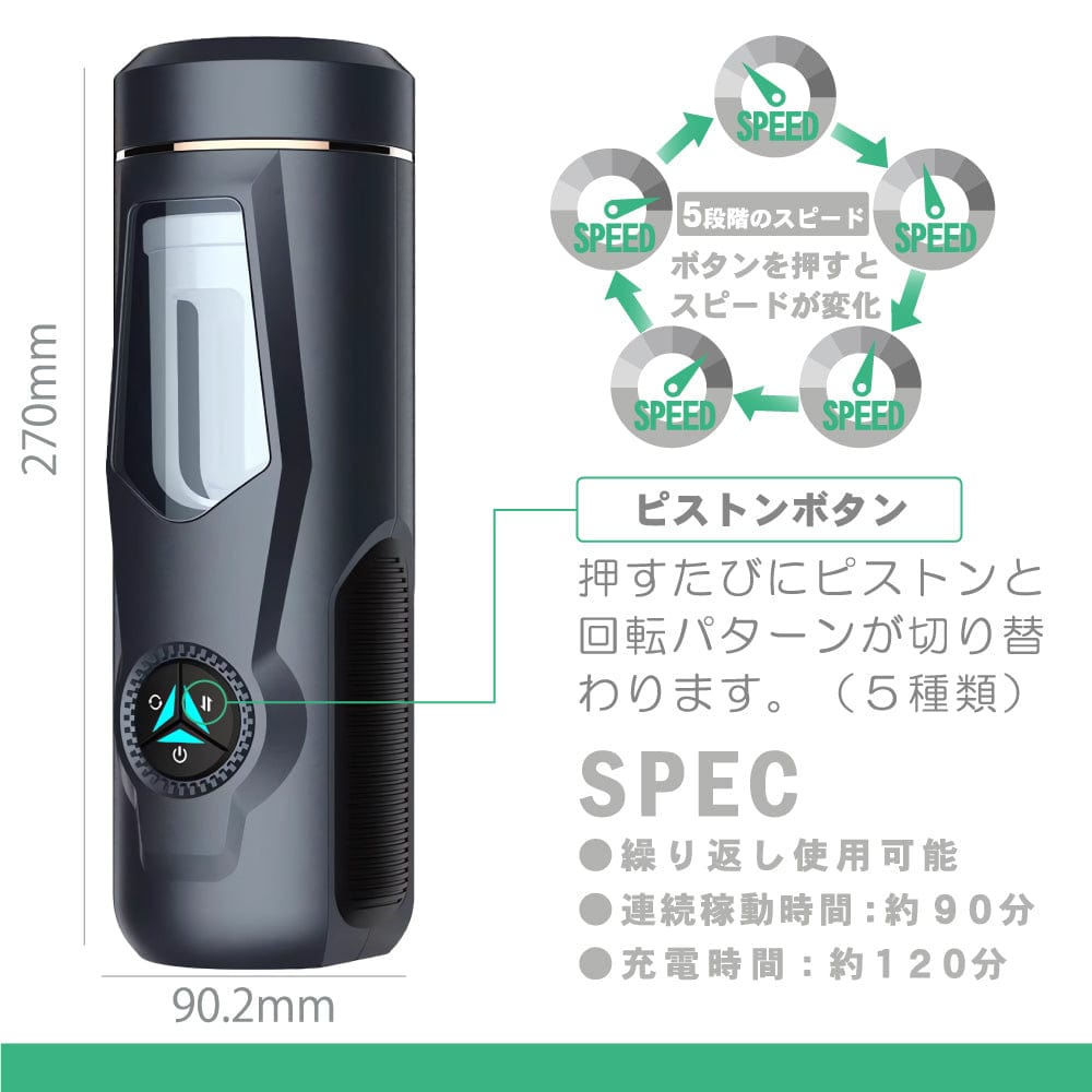 Motlab - RORA Rotate Operate Revel Action Automatic Stroker Masturbator (Black) -  Masturbator Soft Stroker (Vibration) Rechargeable  Durio.sg