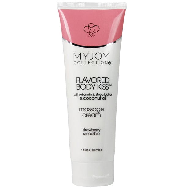 My Joy Collection - Flavored Body Kiss Massage Cream 4 oz (Strawberry Smoothie) -  Massage Lotion  Durio.sg