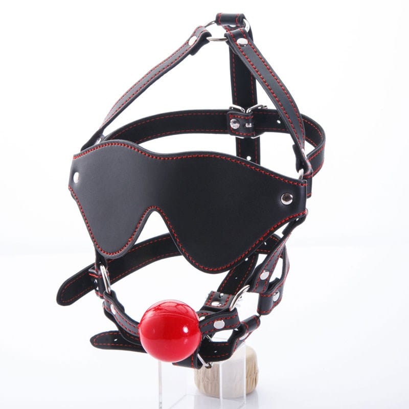 NPG - Benitsubaki Ball Gag with Blindfold Set (Black) -  Mask (Blind)  Durio.sg