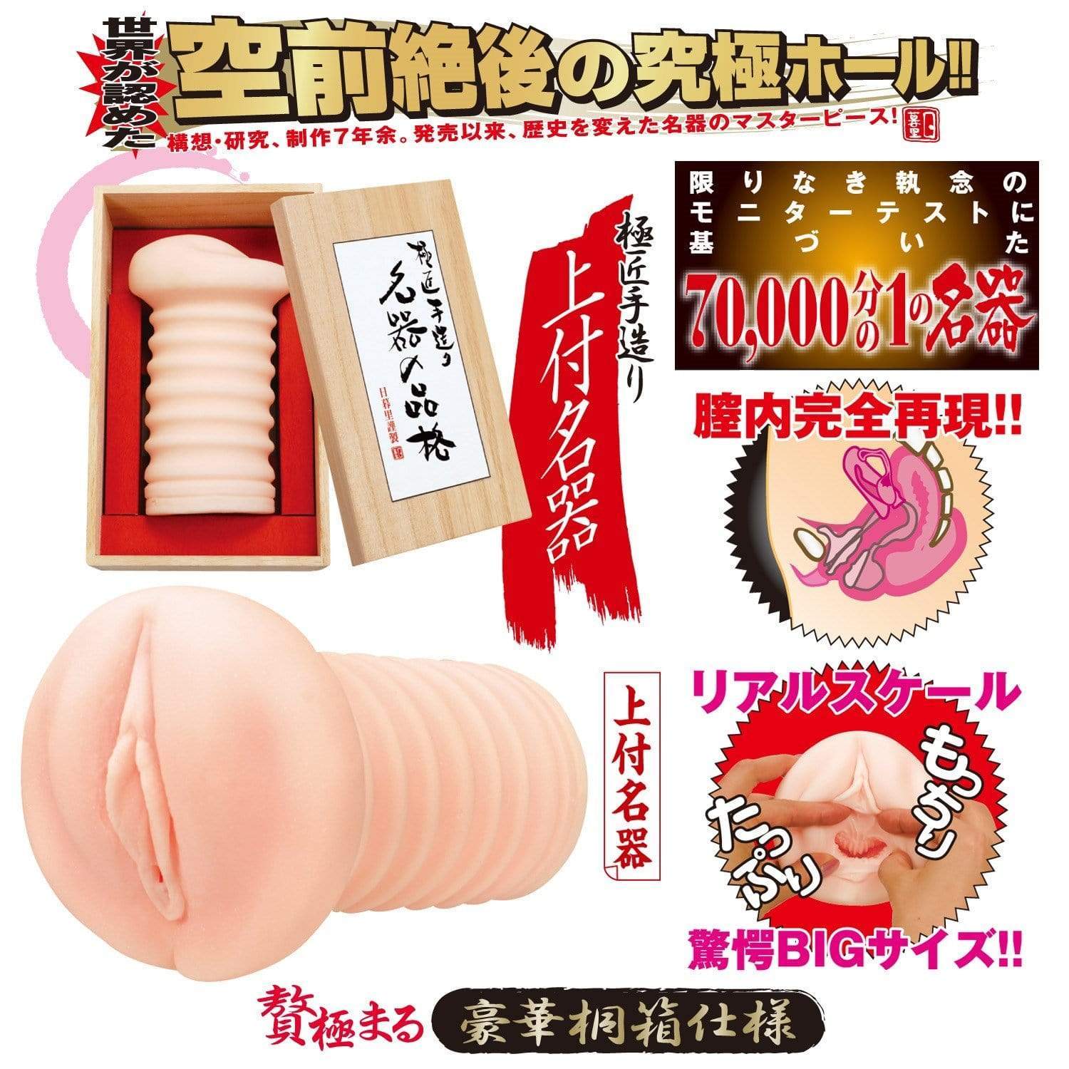 NPG - Dignity Of Famous Meiki Original Onahole (Beige) -  Masturbator Vagina (Non Vibration)  Durio.sg