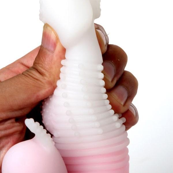 NPG - Hadagokochi Pure Rabbit Vibrator (Pink) -  Rabbit Dildo (Vibration) Non Rechargeable  Durio.sg