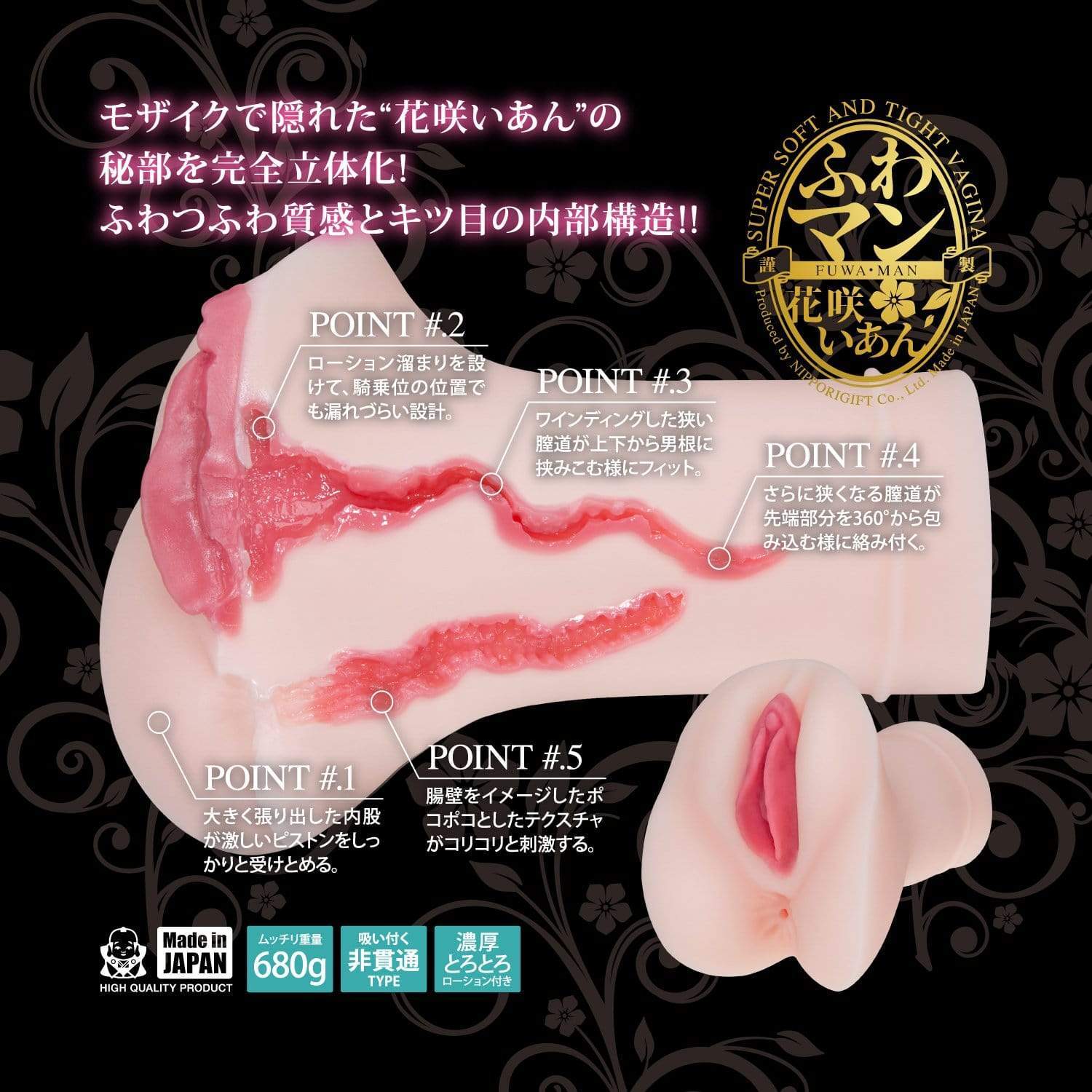NPG - Japanese Porn Star Collection Fuwa Man Ian Hanasaki Meiki Onahole (Beige) -  Masturbator Vagina (Non Vibration)  Durio.sg