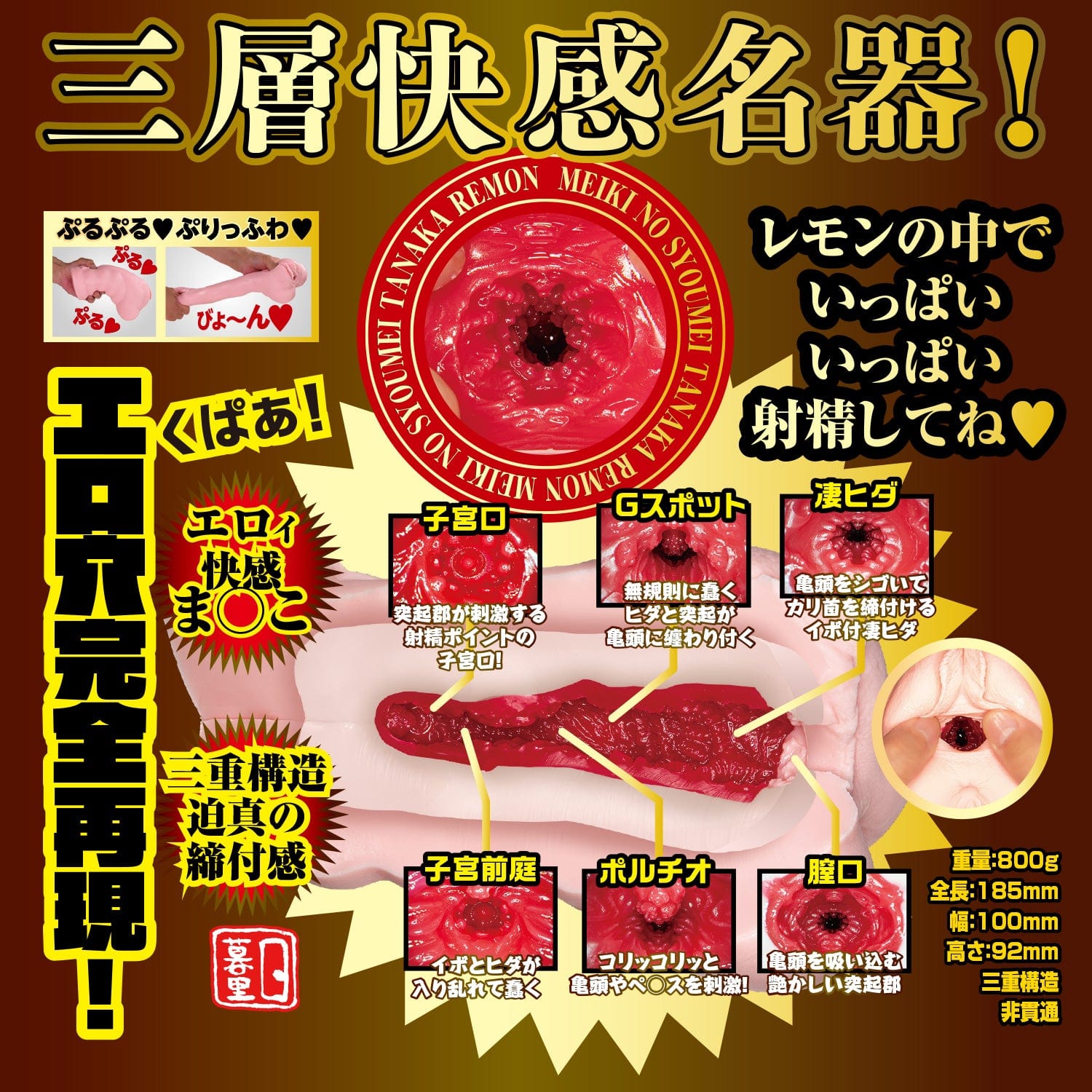 NPG - Proof of Meiki File No 013 Tanaka Remon Onahole (Beige) -  Masturbator Vagina (Non Vibration)  Durio.sg