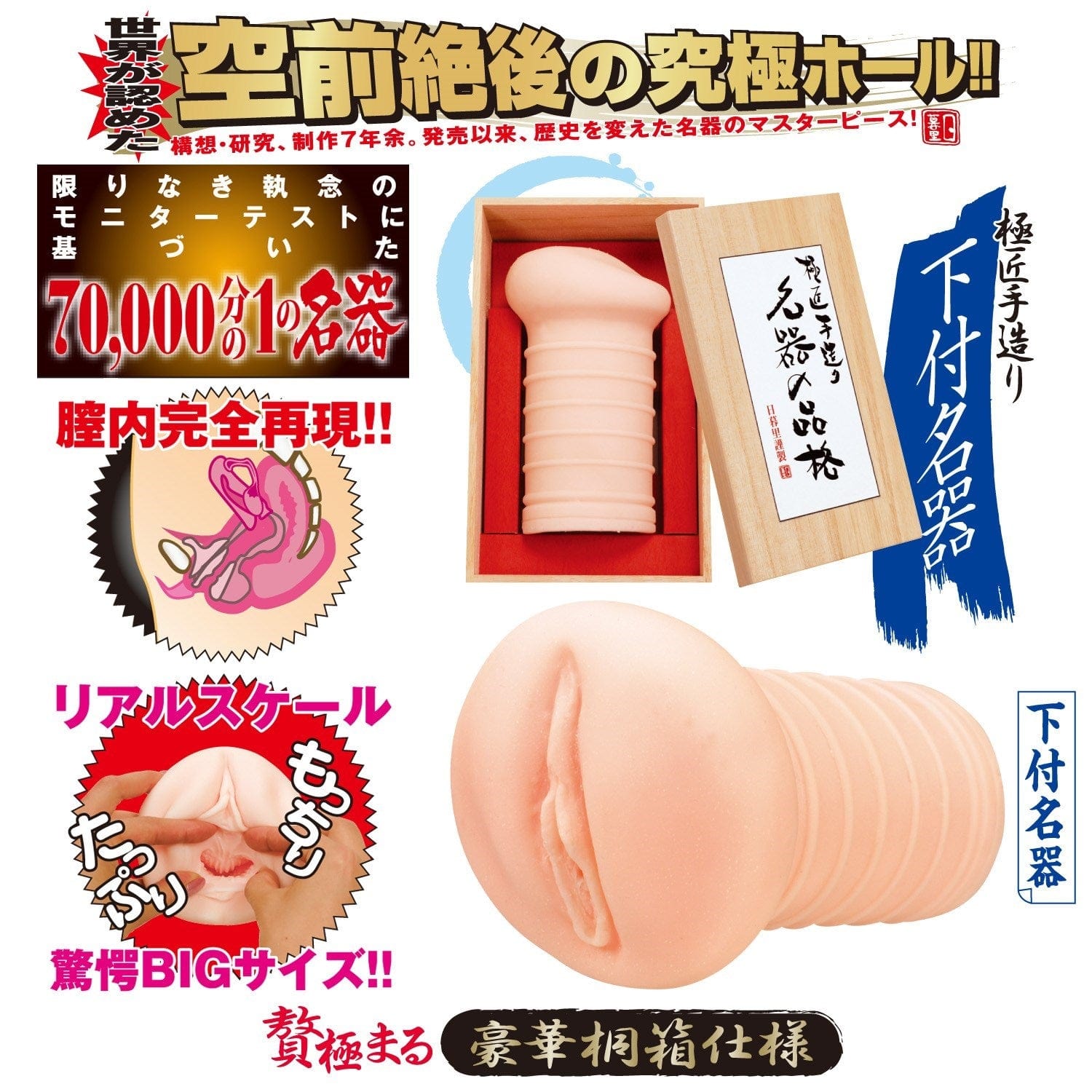 NPG - The Dignity of a Famous Instrument Lower Onahole (Beige) -  Masturbator Vagina (Non Vibration)  Durio.sg