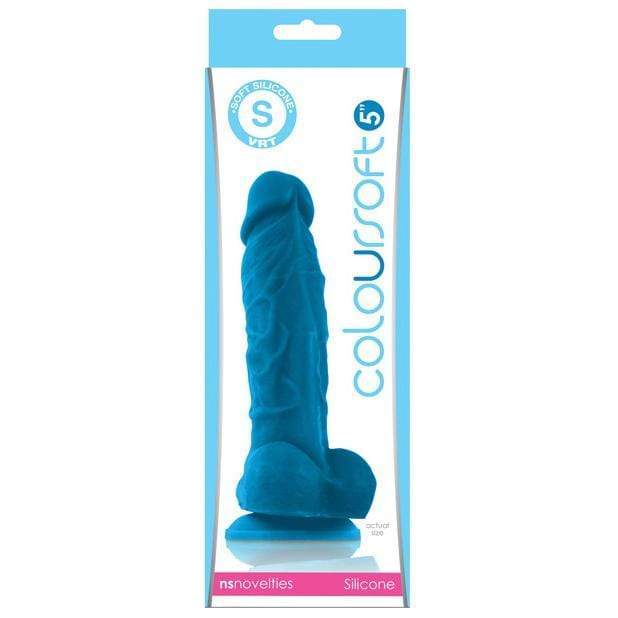 NS Novelties - ColourSoft Silicone Soft Dildo 5" (Blue) -  Realistic Dildo with suction cup (Non Vibration)  Durio.sg