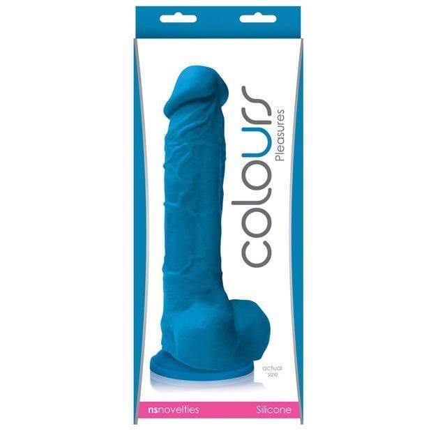 NS Novelties - Colours Pleasures Dildo w/Suction Cup 8&quot; (Blue) -  Realistic Dildo with suction cup (Non Vibration)  Durio.sg