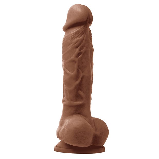 NS Novelties - Colours Pleasures Silicone Realistic Dildo with Balls 5" (Brown) -  Realistic Dildo with suction cup (Non Vibration)  Durio.sg