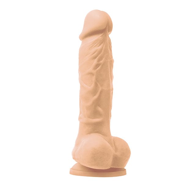 NS Novelties - Colours Pleasures Silicone Vibrating Dildo with Balls 5" (Beige) -  Realistic Dildo with suction cup (Vibration) Rechargeable  Durio.sg
