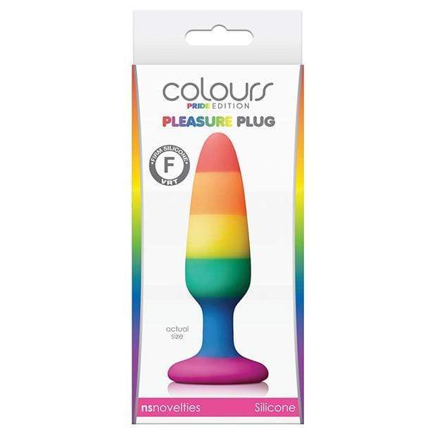 NS Novelties - Colours Pride Edition Silicone Pleasure Anal Plug Small (Multi Colour) -  Anal Plug (Non Vibration)  Durio.sg