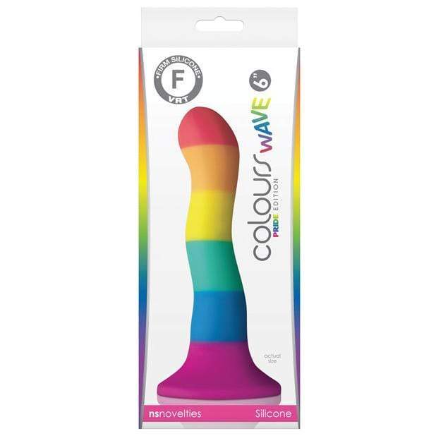 NS Novelties - Colours Pride Edition Silicone Wave Dildo 6" (Multi Colour) -  Non Realistic Dildo with suction cup (Non Vibration)  Durio.sg