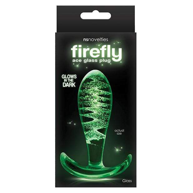 NS Novelties - FireFly Glow In The Dark Glass Anal Plug Ace (Clear) -  Glass Anal Plug (Non Vibration)  Durio.sg