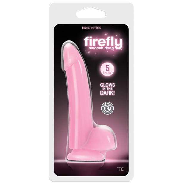 NS Novelties - Firefly Glow In The Dark Smooth Glowing Dong 5" (Pink) -  Realistic Dildo with suction cup (Non Vibration)  Durio.sg
