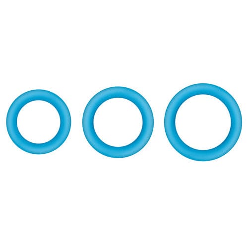 NS Novelties - Firefly Glow in the Dark Silicone Halo Cock Ring Medium (Blue) -  Silicone Cock Ring (Non Vibration)  Durio.sg