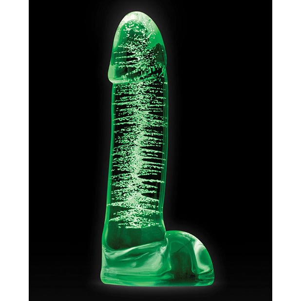 NS Novelties - Firefly Glow in the Dark Smooth Glass Ballsey Dildo 4" (Clear) -  Glass Dildo (Non Vibration)  Durio.sg