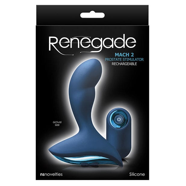 NS Novelties - Renegade Silicone Mach 2 Remote Control Prostate Massager (Blue) -  Prostate Massager (Vibration) Rechargeable  Durio.sg