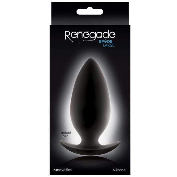 NS Novelties - Renegade Spade Butt Plug Large (Black) -  Anal Plug (Non Vibration)  Durio.sg