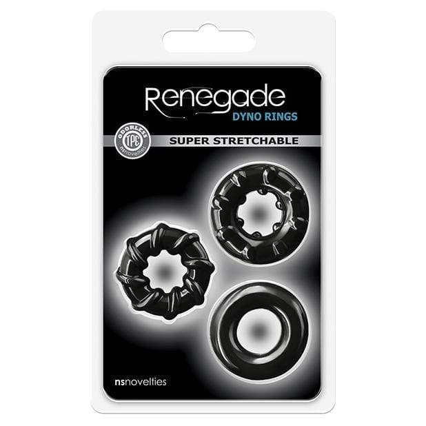NS Novelties - Renegade Super Stretchable Dyno Cock Rings (Black) -  Cock Ring (Non Vibration)  Durio.sg