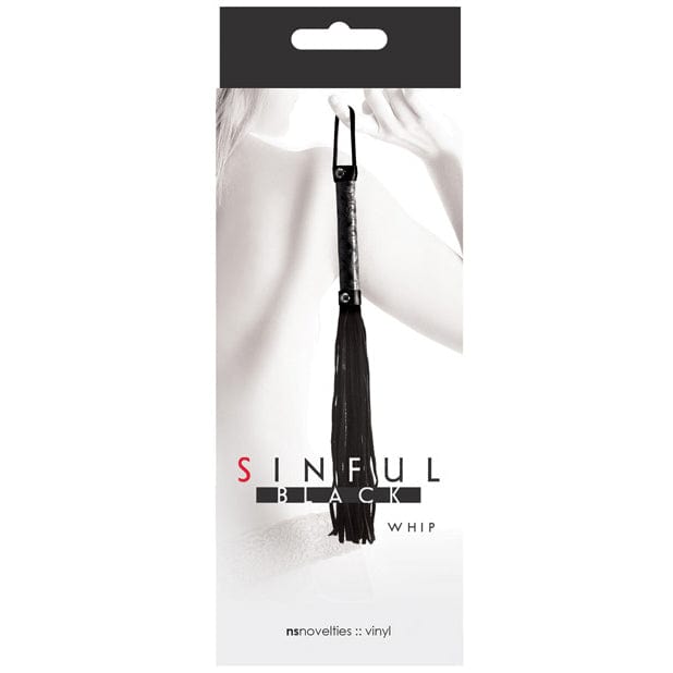 NS Novelties - Sinful BDSM Vinyl Whip (Black) -  Whip  Durio.sg