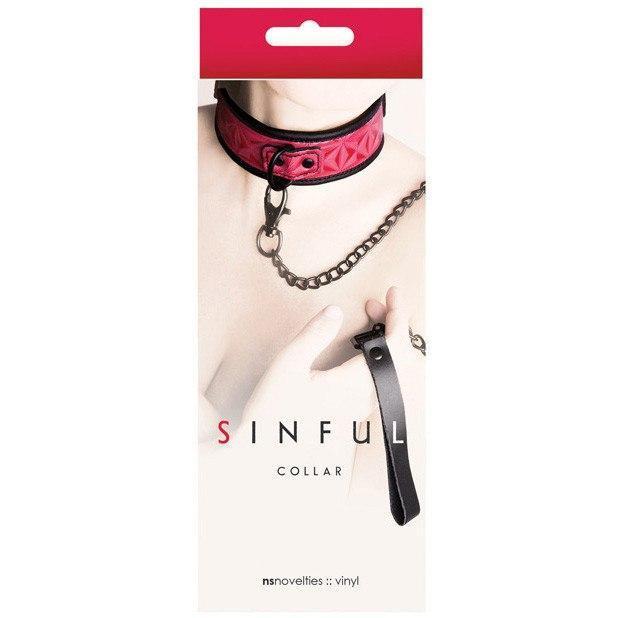 NS Novelties - Sinful Collar (Red) -  Leash  Durio.sg