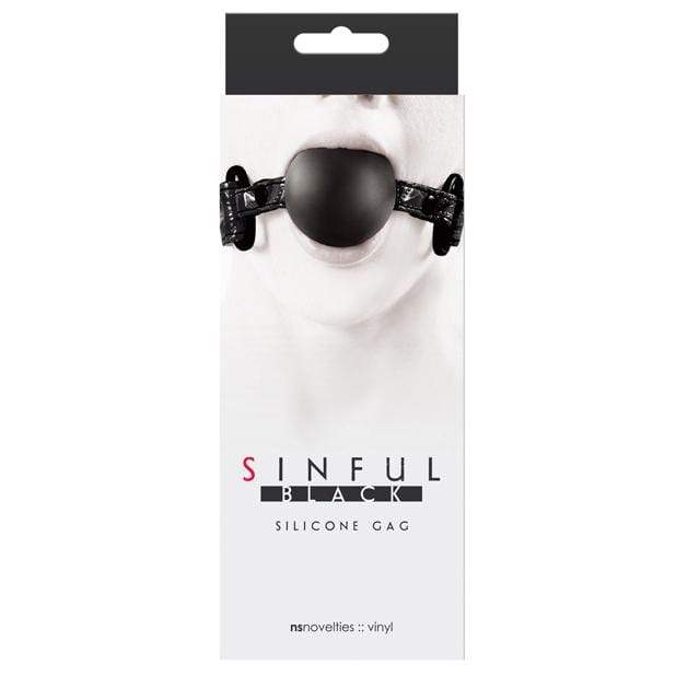 NS Novelties - Sinful Soft Silicone Gag (Black) -  Ball Gag  Durio.sg