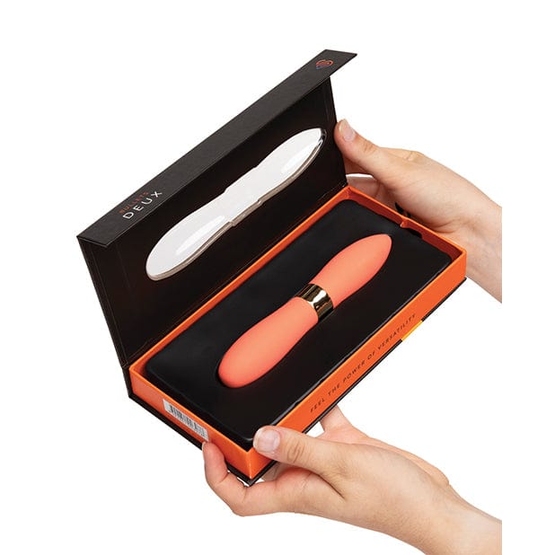 NU - Sensuelle Deux Double Ended Bullet Vibrator (Coral) -  Bullet (Vibration) Rechargeable  Durio.sg