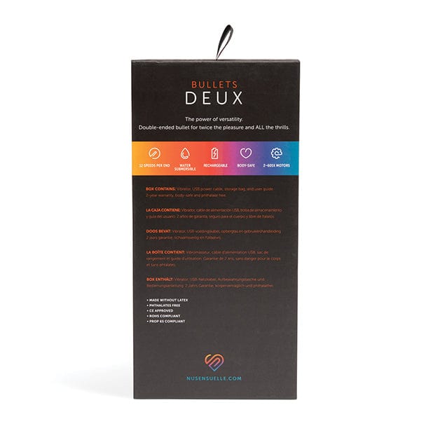 NU - Sensuelle Deux Double Ended Bullet Vibrator (Coral) -  Bullet (Vibration) Rechargeable  Durio.sg