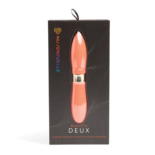 NU - Sensuelle Deux Double Ended Bullet Vibrator (Coral) -  Bullet (Vibration) Rechargeable  Durio.sg