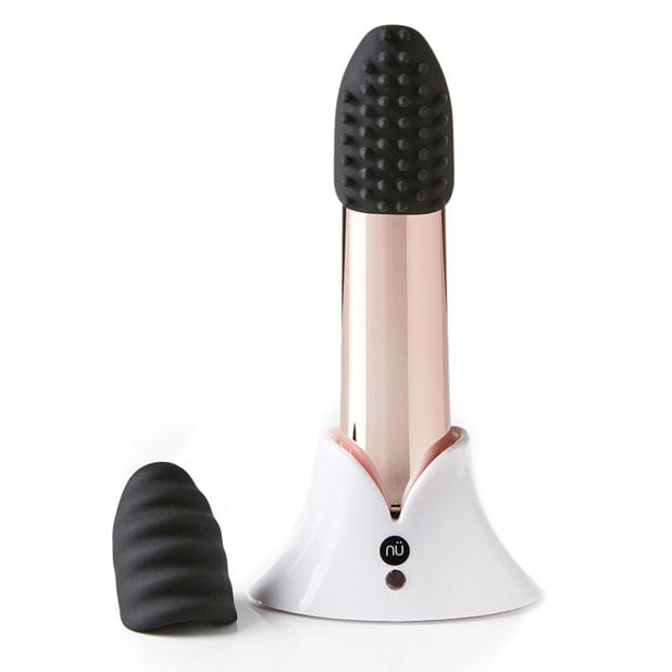 NU - Sensuelle Point Plus Rechargeable Bullet Vibrator with Head Attachments (Rose Gold) -  Bullet (Vibration) Rechargeable  Durio.sg