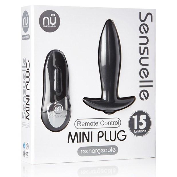 NU - Sensuelle Remote Control Rechargeable Mini Plug (Black) -  Prostate Massager (Vibration) Non Rechargeable  Durio.sg